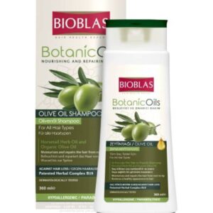 Bioblas Botanic Oils - szampon do włosów nawilżająco - regenerujący z oliwą z oliwek 360 ml