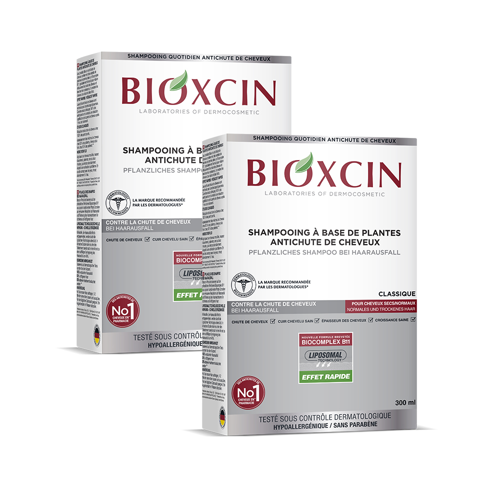 Bioxcin Classic Ziołowy szampon do włosów suchych i normalnych z tendencją do wypadania 2x300 ml