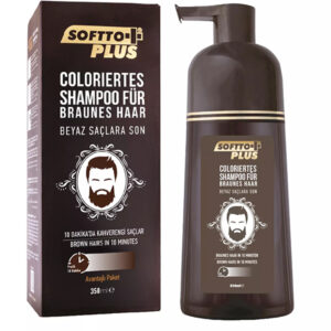 Softto Plus Szampon koloryzujący dla siwych włosów 350 ml Brąz