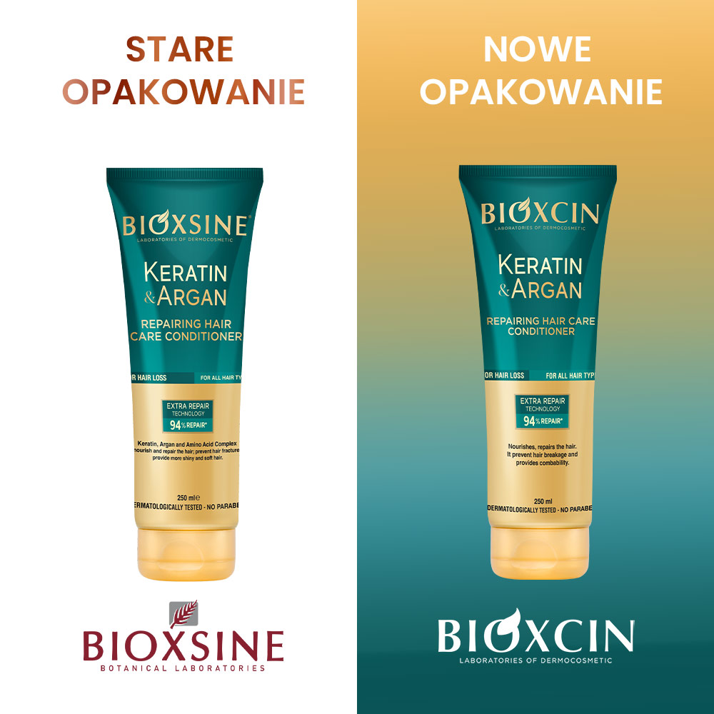 Bioxcin Keratin&Argan odżywka regenerująco - odbudowująca 250 ml - obrazek 4