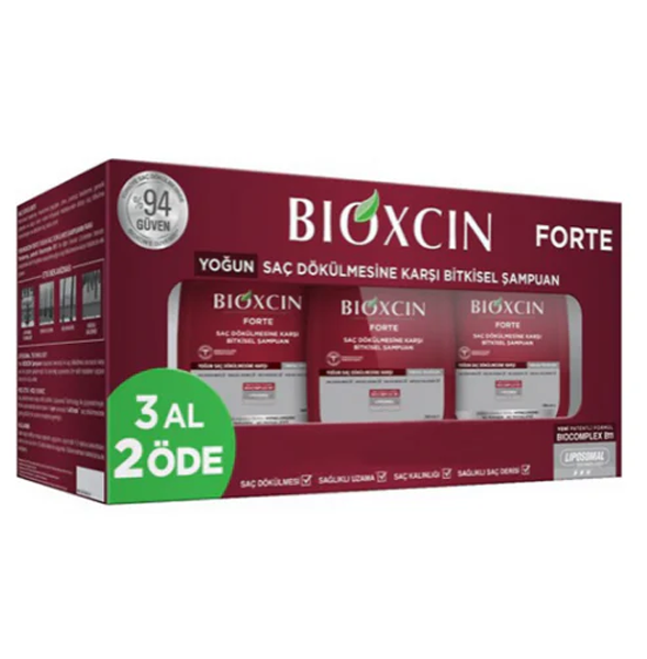 Bioxcin Forte Szampon przeciw silnemu wypadaniu włosów 3x300 ml
