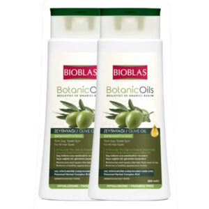 Bioblas Botanic Oils - szampon do włosów nawilżająco - regenerujący z oliwą z oliwek 2x360 ml