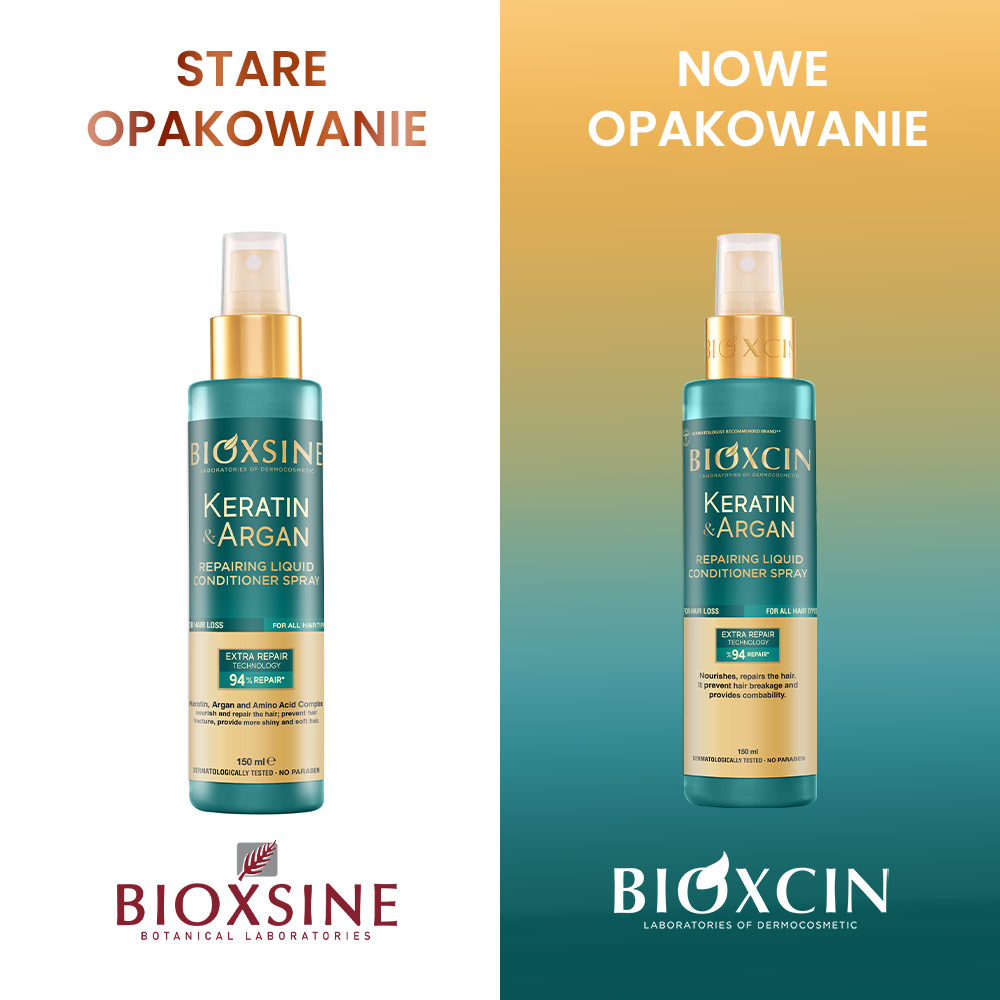 Bioxcin Keratin&Argan Regenerująca odżywka w sprayu 2x150 ml - obrazek 4