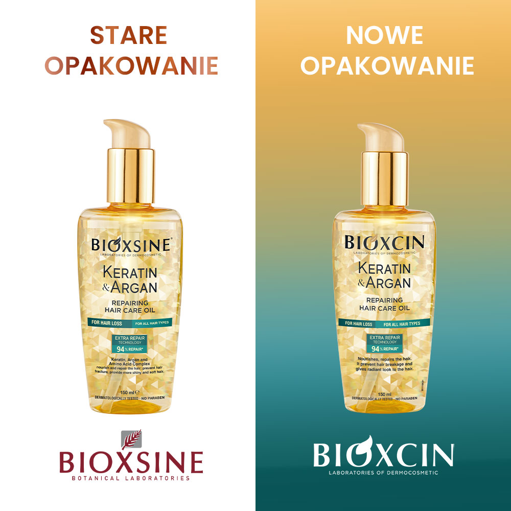 Bioxcin Keratin&Argan Olejek regenerująco - nawilżający do włosów 150 ml - obrazek 4