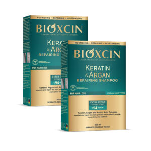 Bioxcin Keratin&Argan Szampon regenerująco - nawilżający 2x300 ml