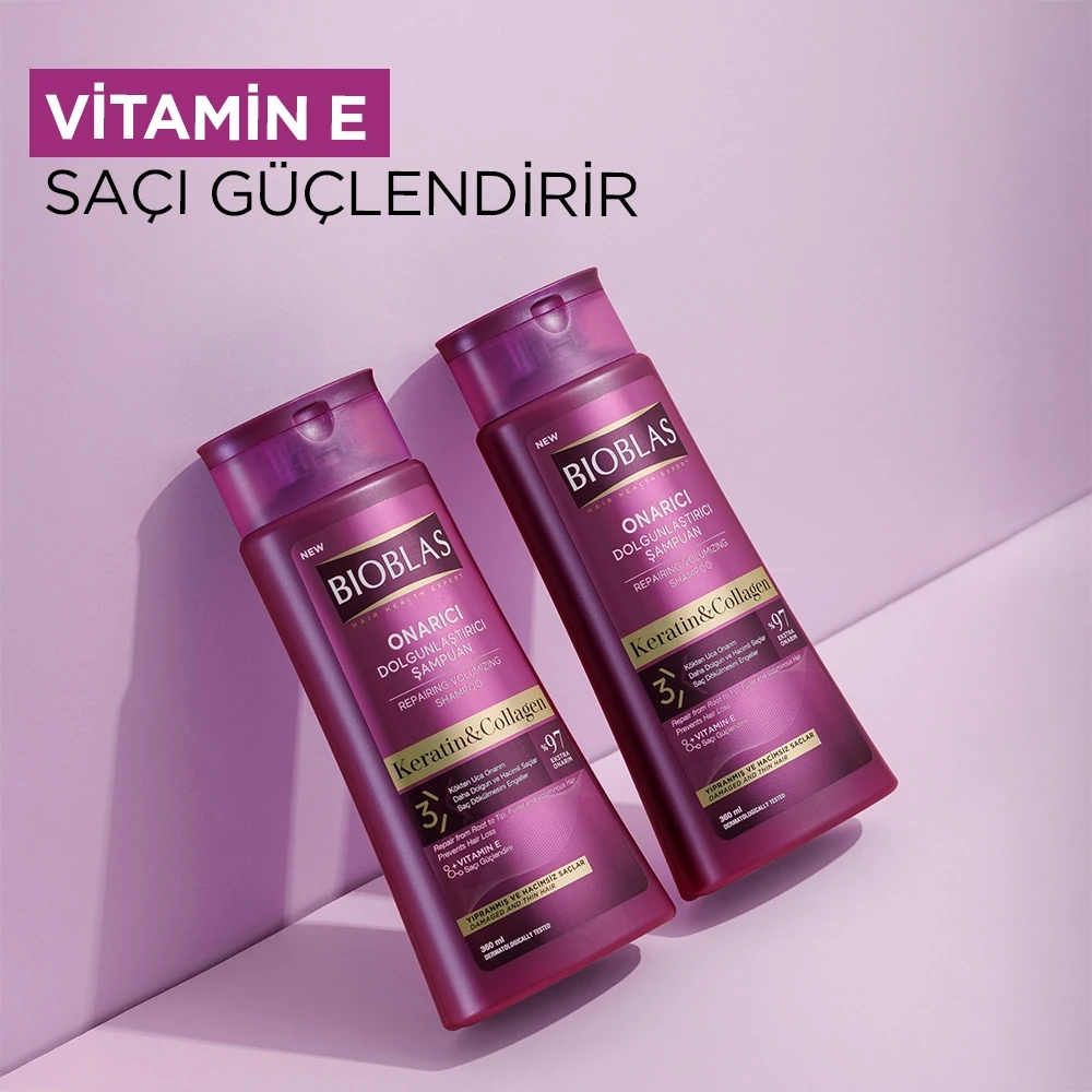 Bioblas - ziołowy szampon do włosów cienkich, zniszczonych z kolagenem i keratyną 360 ml - obrazek 4