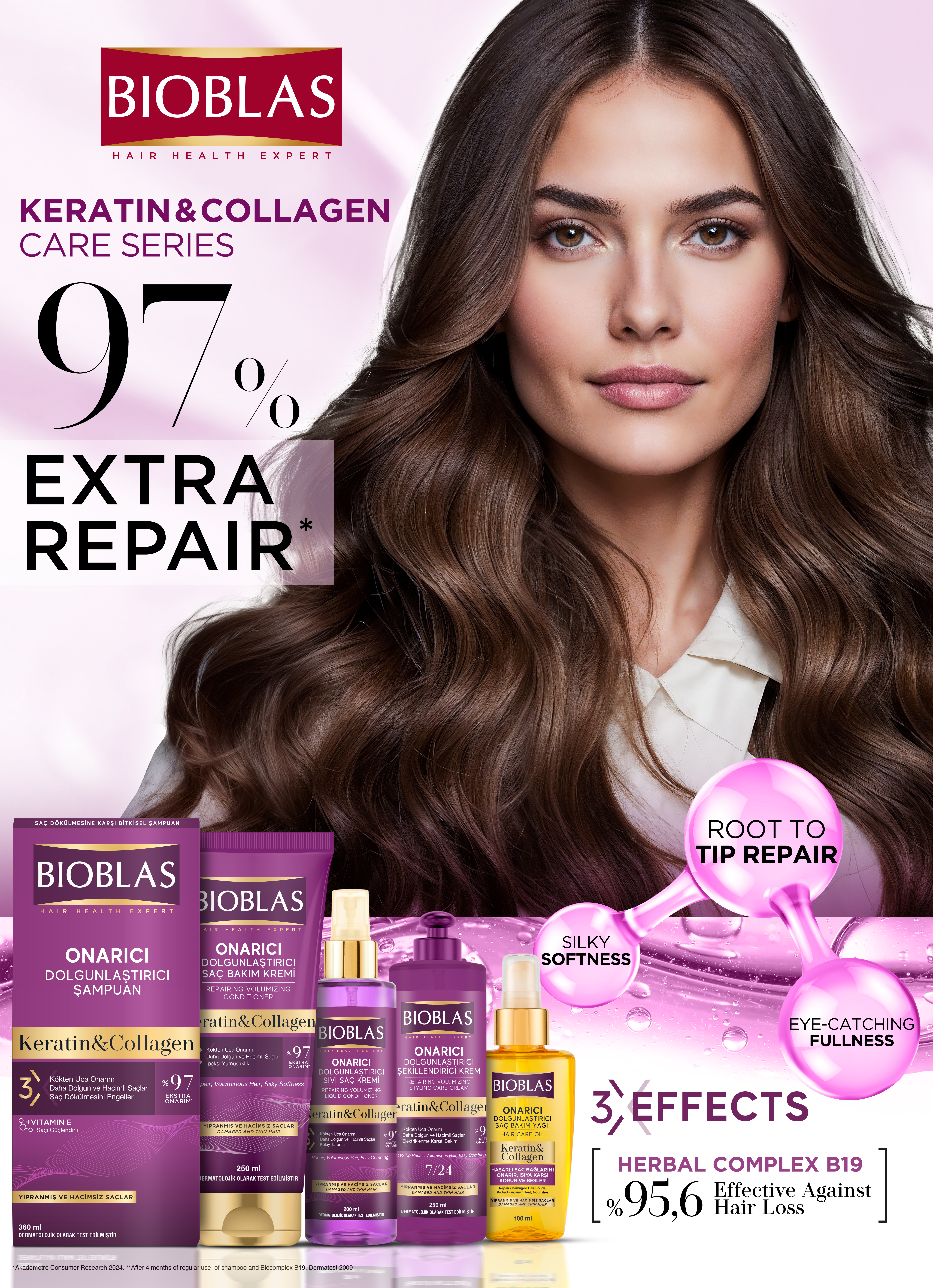 Bioblas - ziołowy szampon do włosów cienkich, zniszczonych z kolagenem i keratyną 360 ml - obrazek 6