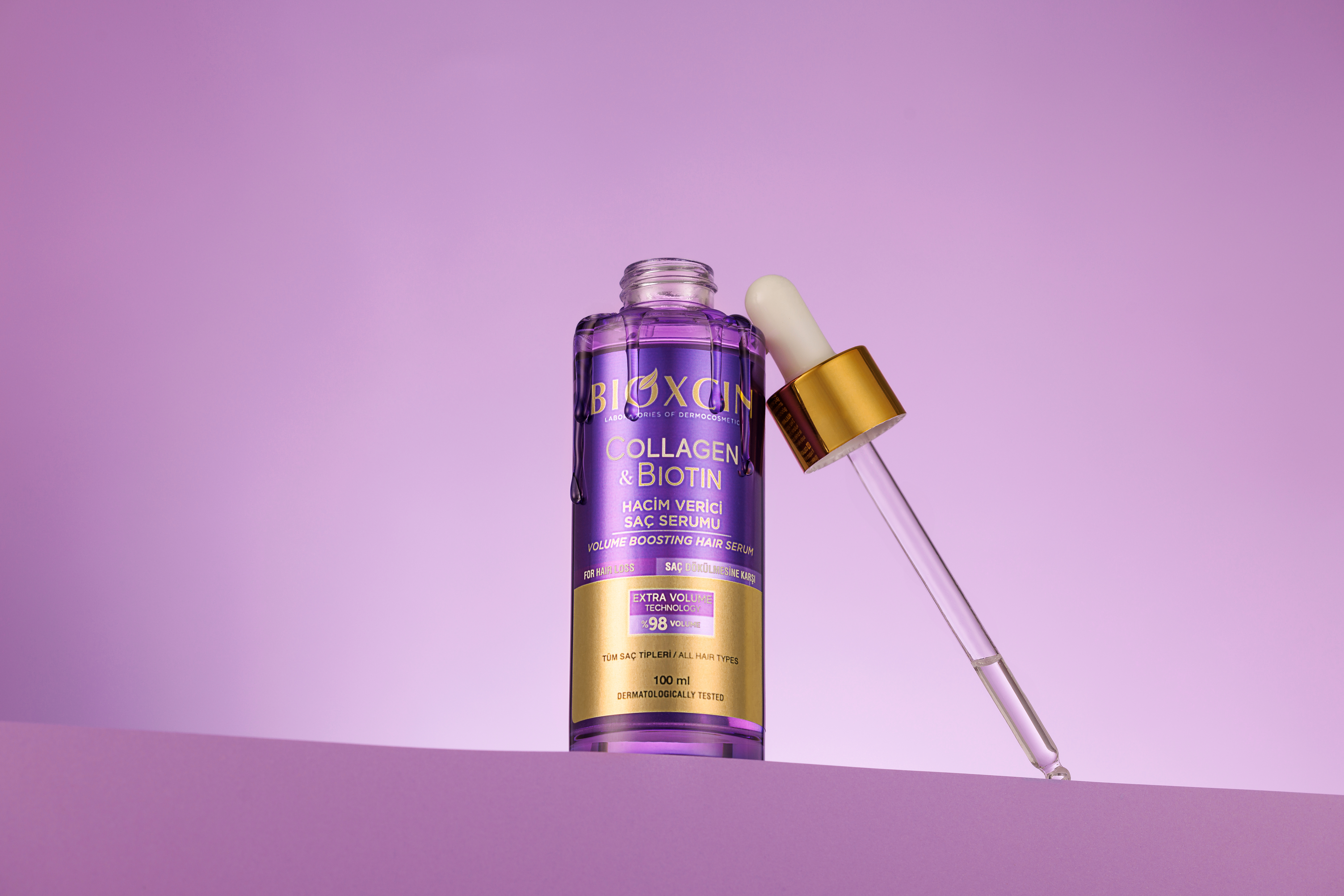 Bioxcin Collagen & Biotin - Serum dodające włosom objętości 100 ml - obrazek 2