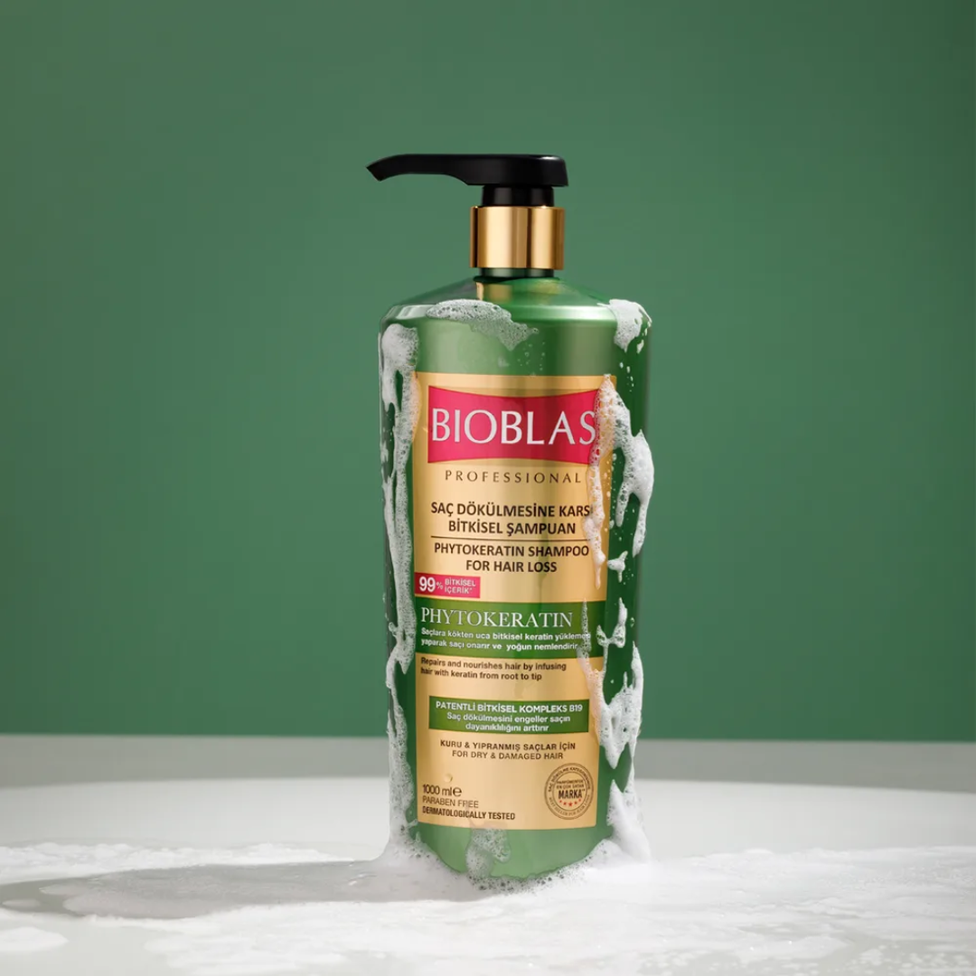 Bioblas Fitokeratyna - Szampon regenerujący przeciw wypadaniu włosów 1000 ml - obrazek 3