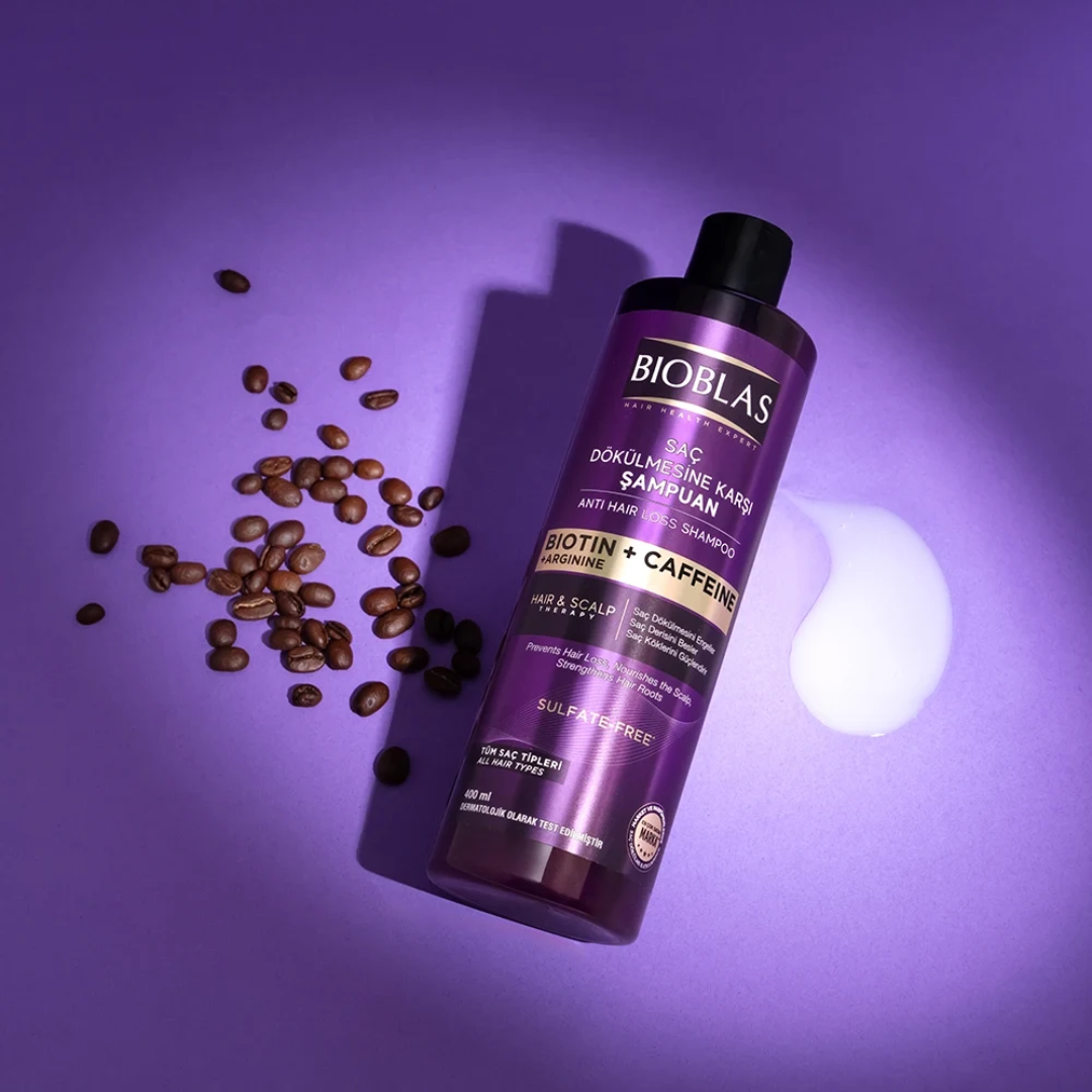 Bioblas Biotin & Caffeine – Szampon przeciw wypadaniu włosów 400 ml - obrazek 2