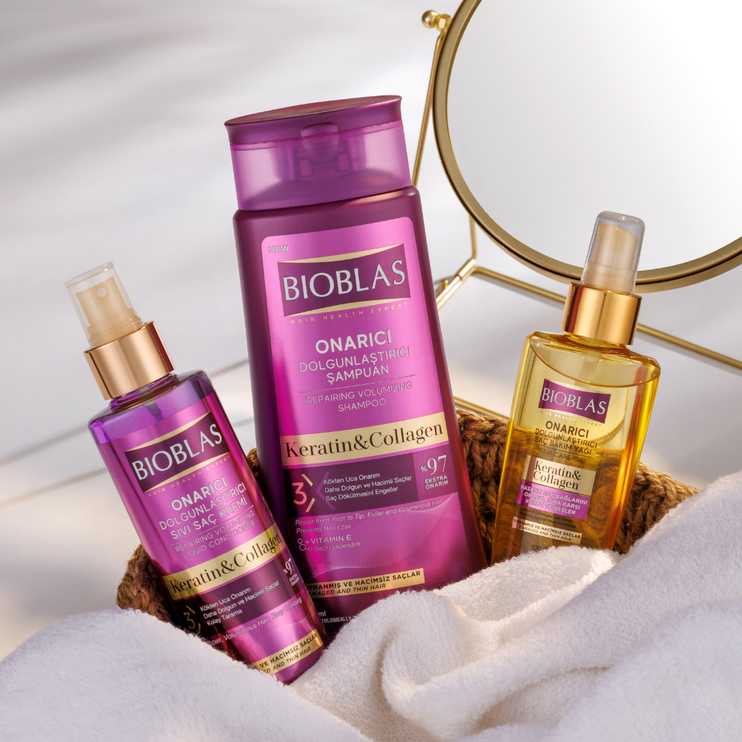 Bioblas Keratin & Collagen - Regenerujący olejek do włosów 2x100 ml - obrazek 2