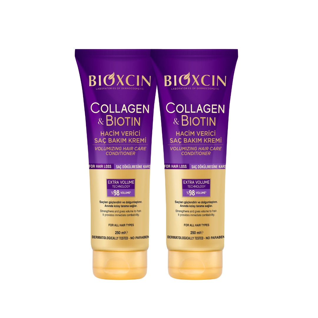 Bioxcin Collagen & Biotin - Odżywka zwiększająca włosom objętość 2x250 ml